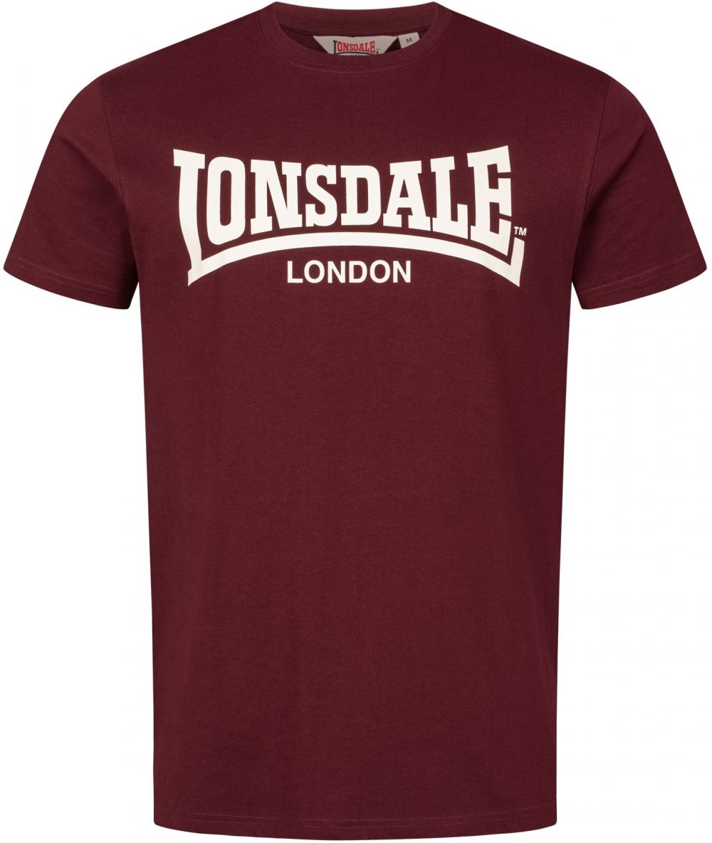 LONSDALE Tričko 'Fulwood'  nebielená / tmavočervená