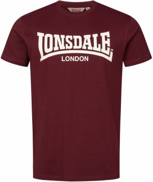 LONSDALE Tričko 'Fulwood'  nebielená / tmavočervená