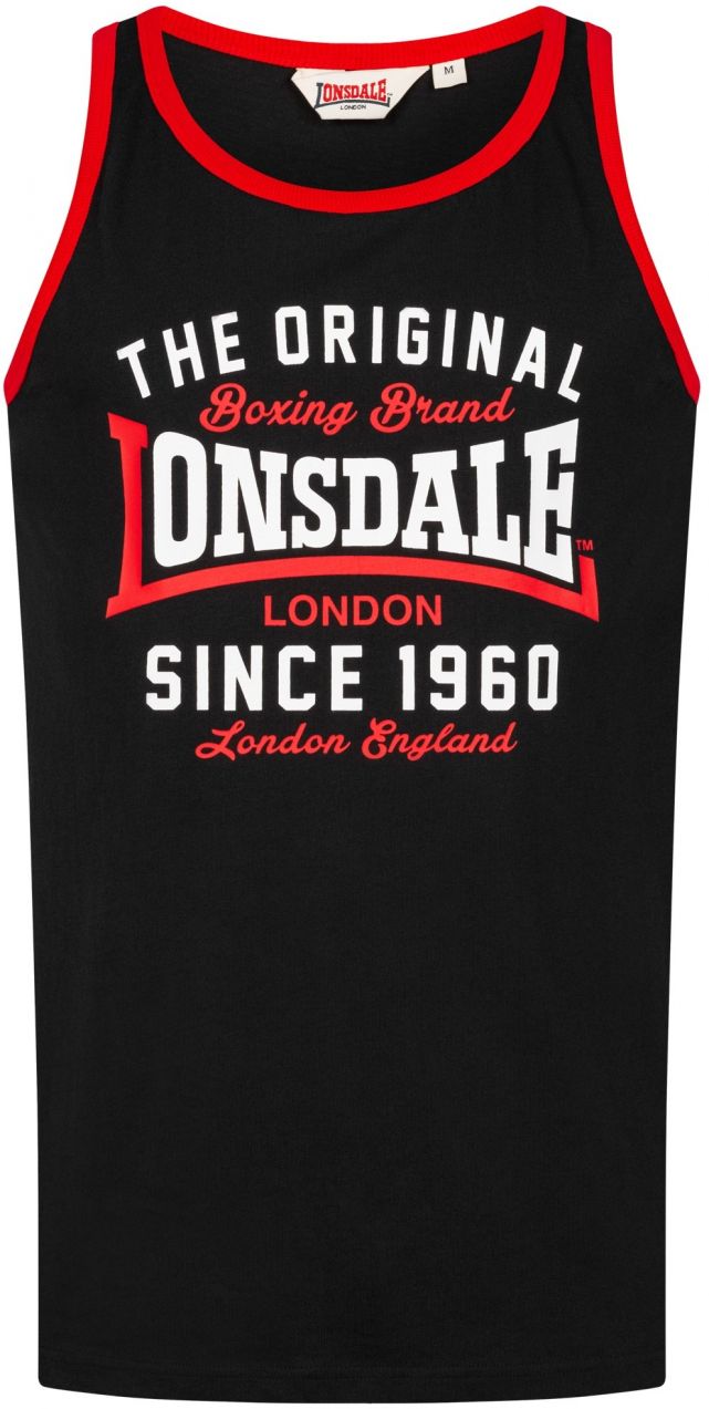 LONSDALE Tričko 'Andover'  červená / čierna / biela