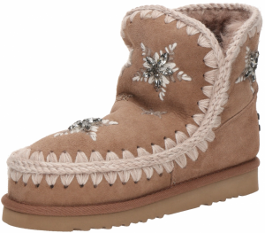 MOU Nízke čižmy 'Eskimo'  svetlobéžová / rosé / priehľadná