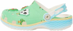 Crocs Otvorená obuv 'Classic'  svetlomodrá / svetlozelená / čierna / biela
