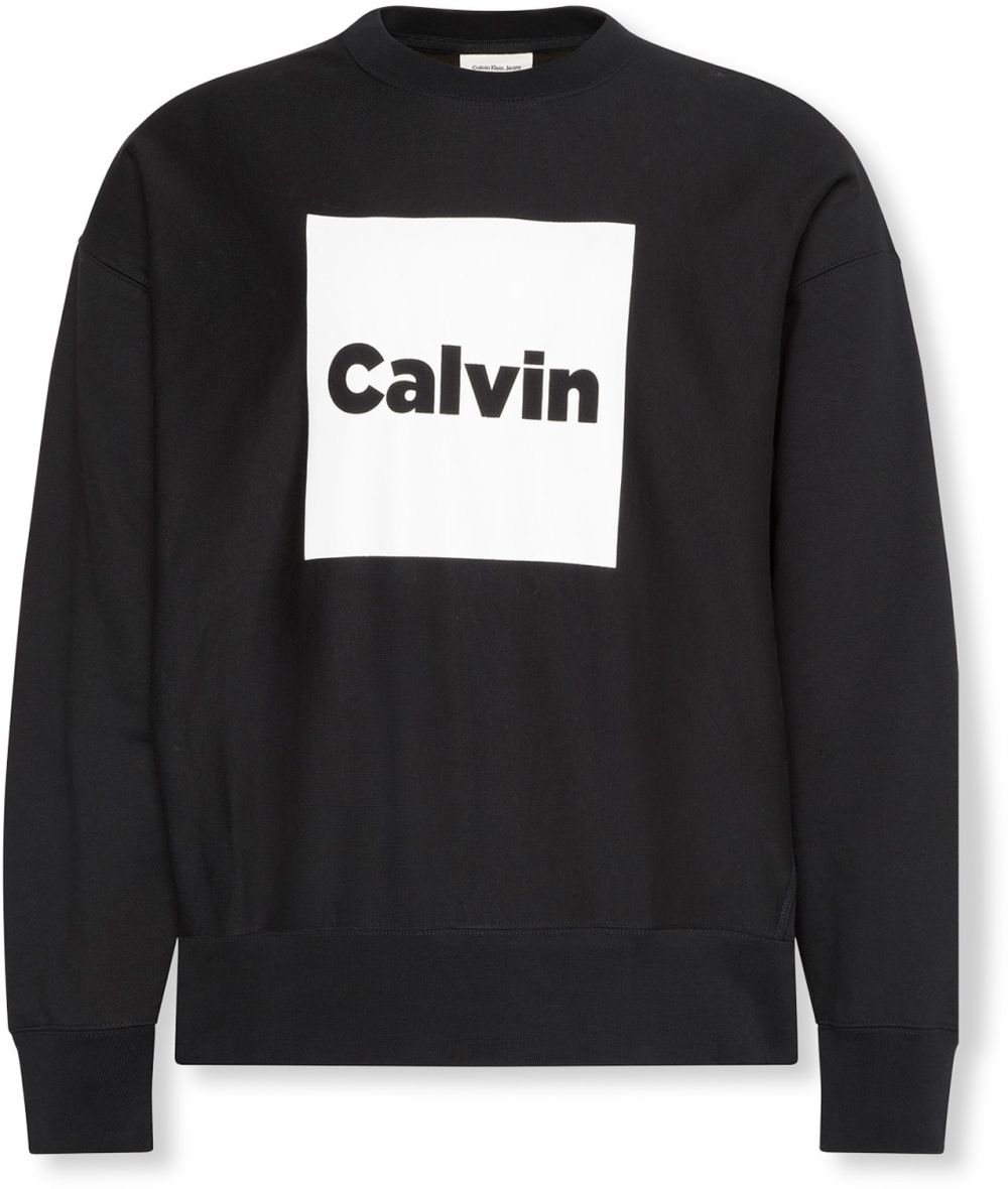 Calvin Klein Jeans Mikina  čierna / biela