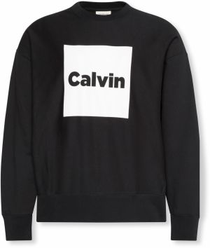 Calvin Klein Jeans Mikina  čierna / biela