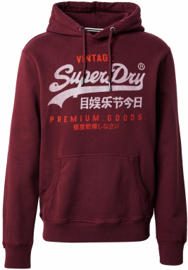 Superdry Mikina 'Duo Classic'  svetlooranžová / bordová / biela