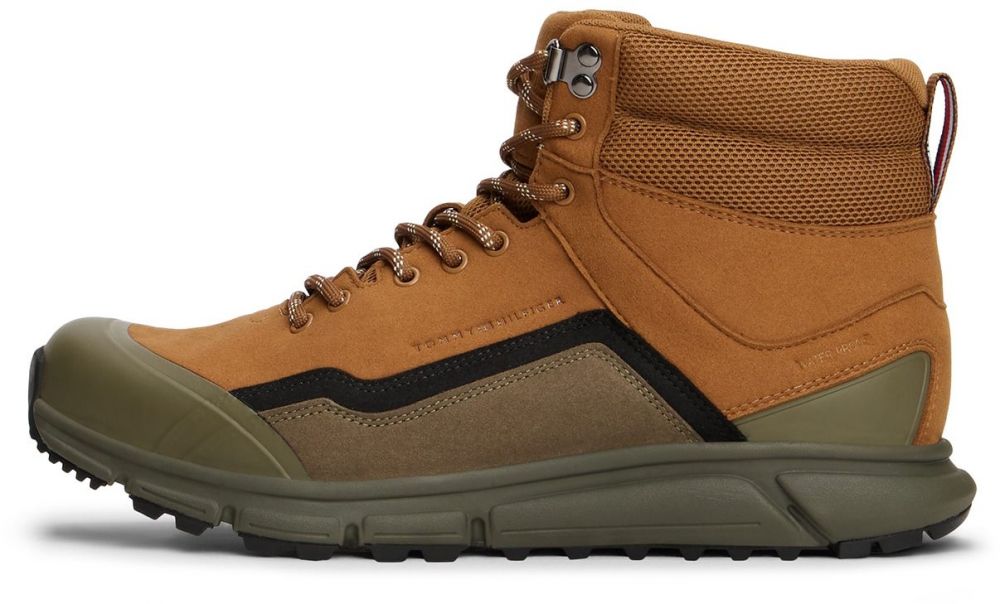 TOMMY HILFIGER Šnurovacie čižmy  koňaková / kaki / olivová / čierna
