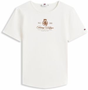 TOMMY HILFIGER Tričko  hnedá / biela
