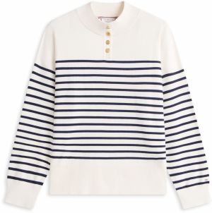 Tommy Hilfiger Curve Sveter  tmavomodrá / biela