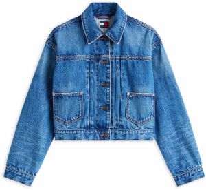 Tommy Jeans Prechodná bunda  modrá denim