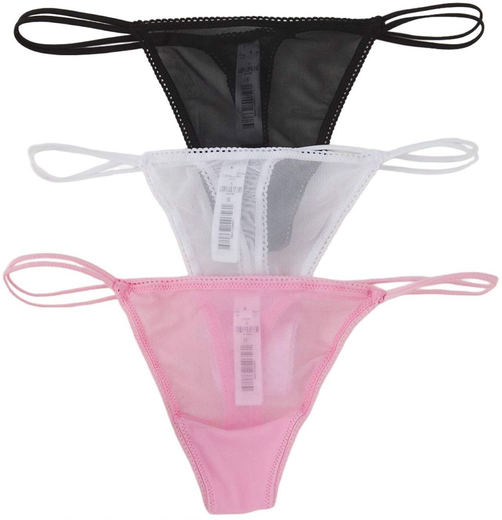 Trendyol Tangá 'Briefs'  svetloružová / čierna / biela