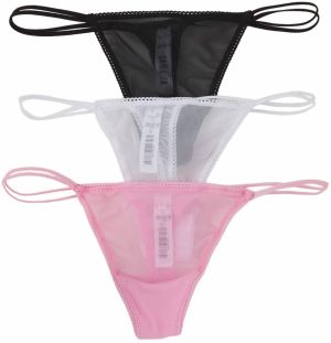Trendyol Tangá 'Briefs'  svetloružová / čierna / biela