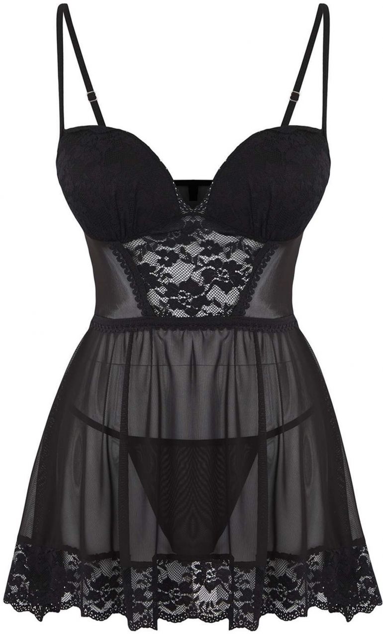 Trendyol Negližé 'Babydoll'  čierna