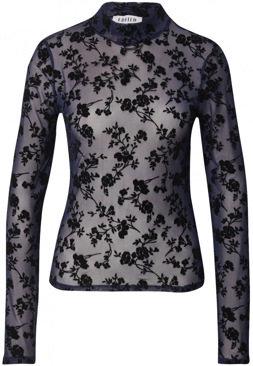 EDITED Top 'Fiore'  modrá / čierna