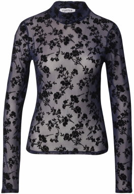 EDITED Top 'Fiore'  modrá / čierna