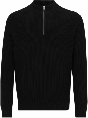 Jack & Jones Plus Sveter  čierna