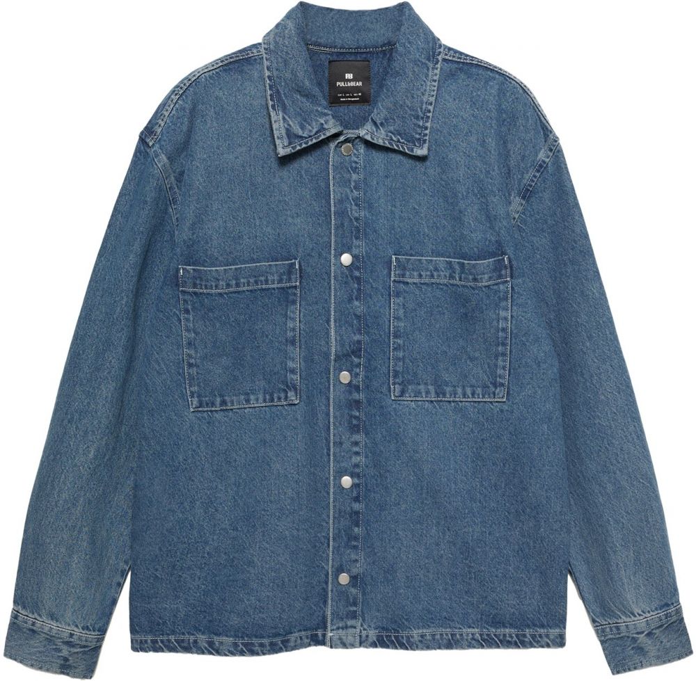 Pull&Bear Prechodná bunda  modrá denim