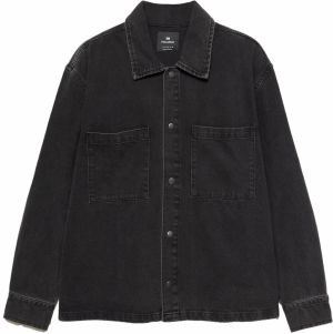 Pull&Bear Prechodná bunda  čierny denim