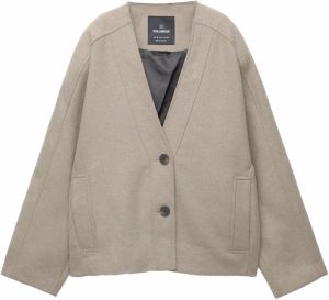 Pull&Bear Prechodná bunda  krémová