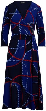 Lauren Ralph Lauren Šaty 'CLASSIC'  námornícka modrá / enciánová / svetlomodrá / červená