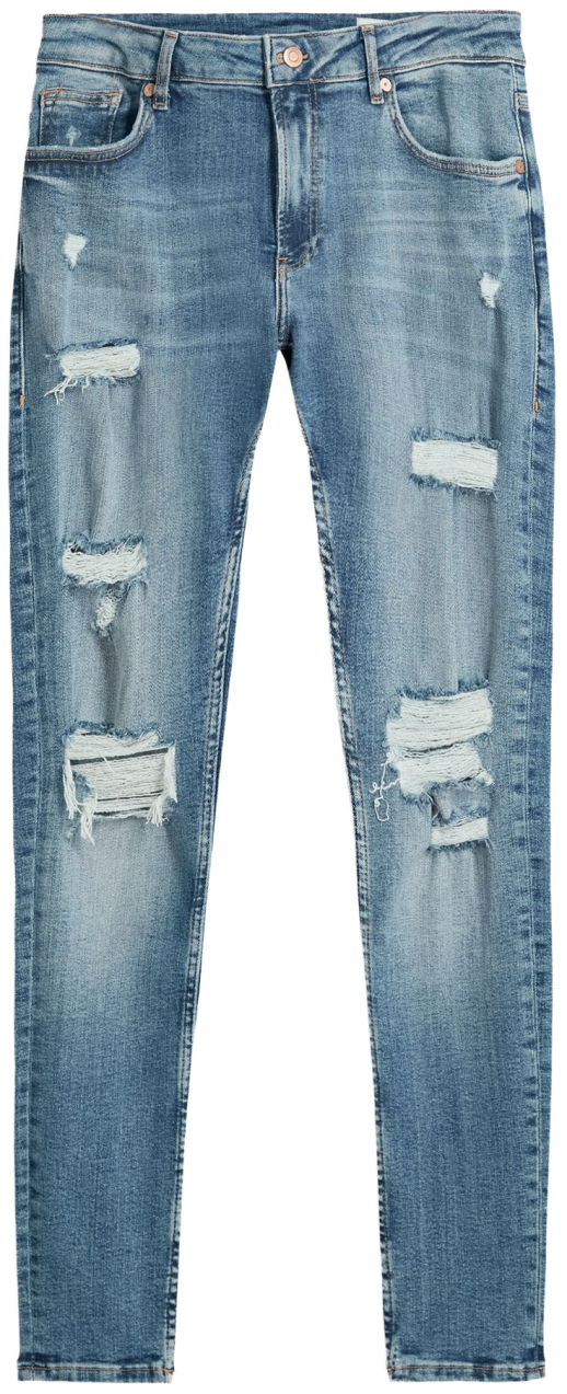 Bershka Džínsy  modrá denim