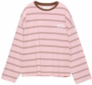Pull&Bear Tričko  hnedá / ružová / biela