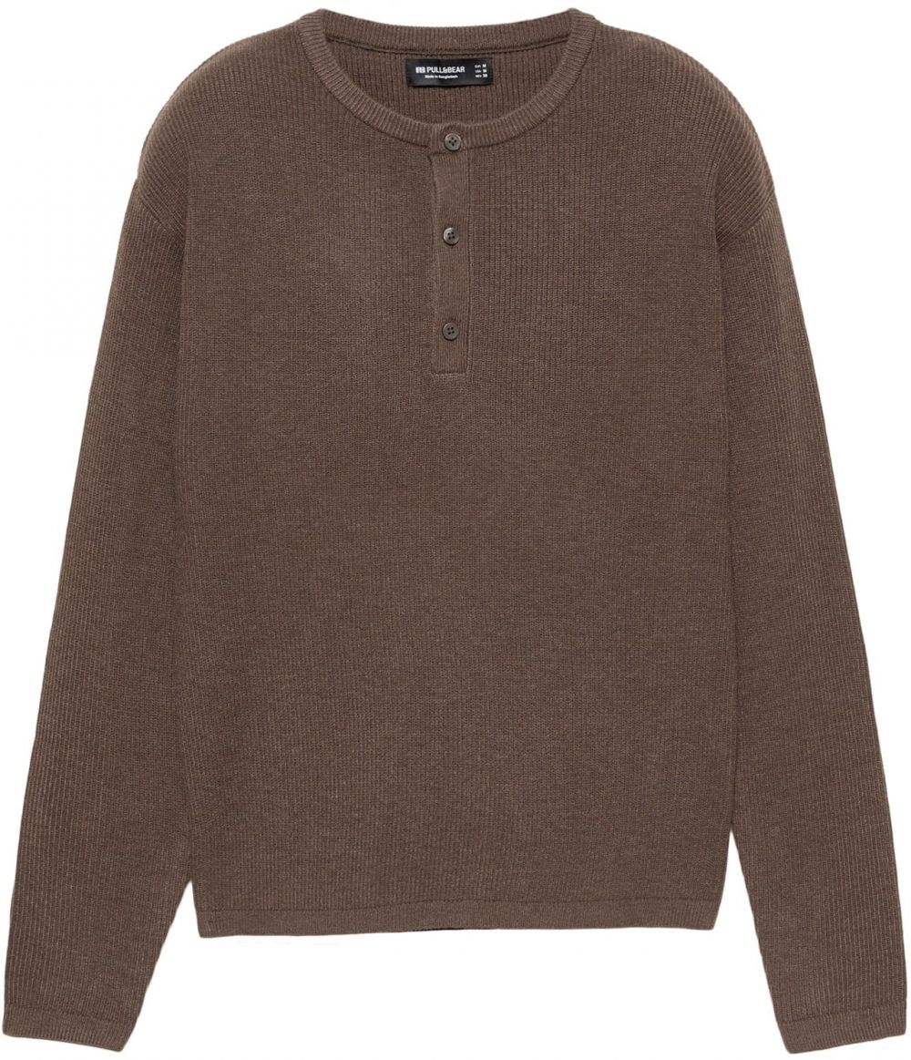 Pull&Bear Sveter  čokoládová