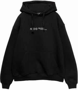 Pull&Bear Mikina  čierna / biela