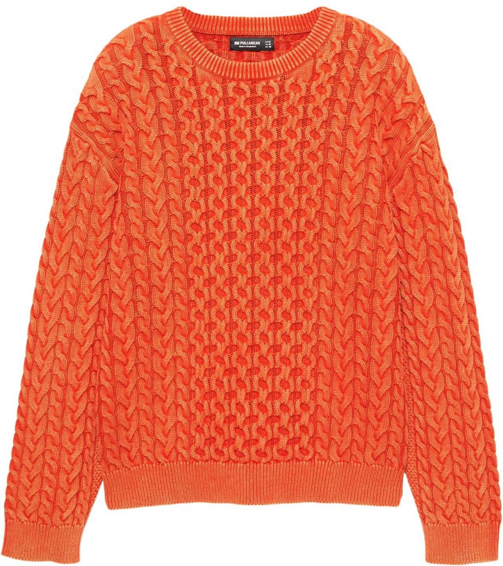 Pull&Bear Sveter 'PREPPY QUEENS'  oranžová