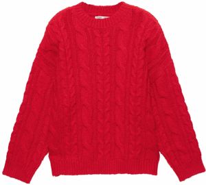 Pull&Bear Oversize sveter  červená