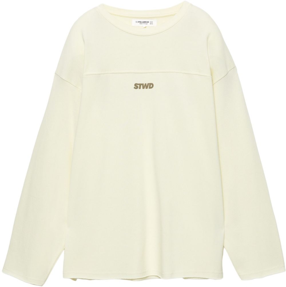 Pull&Bear Tričko 'STWD'  svetložltá / olivová