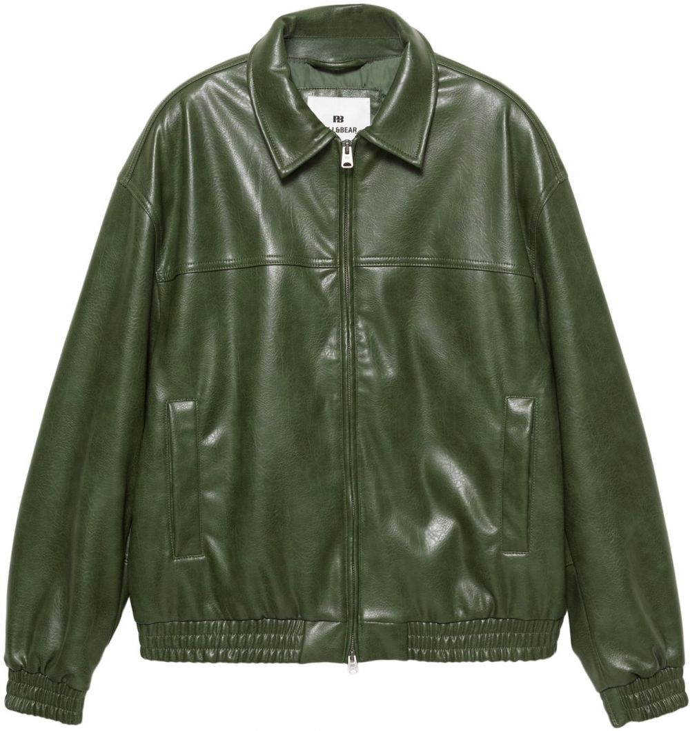 Pull&Bear Prechodná bunda  zelená