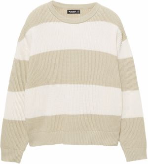 Pull&Bear Sveter  farba ťavej srsti / biela