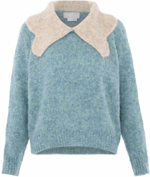 Jalene Sveter 'Preppy'  béžová melírovaná / modrá / zelená