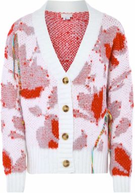 Jalene Kardigán  vodová / sivá / jasne červená / šedobiela