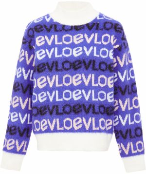 ebeeza Sveter  indigo / pastelovo ružová / čierna / biela