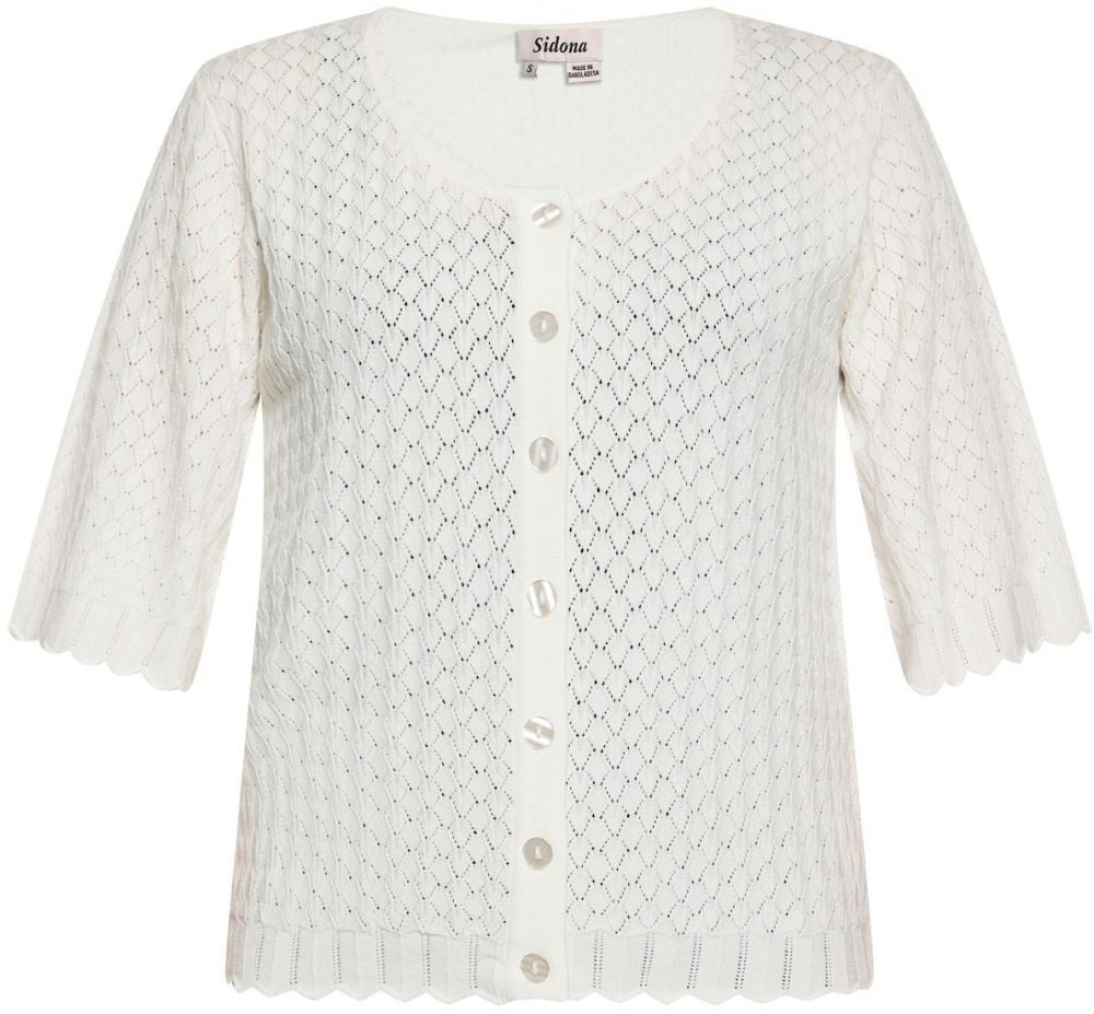 Sidona Kardigán  biela ako vlna