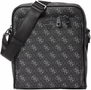 GUESS Taška cez rameno 'MILANO CROSSBODY POCKET M'  sivá / čierna / strieborná