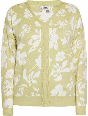 Sidona Sveter  pastelovo zelená / biela