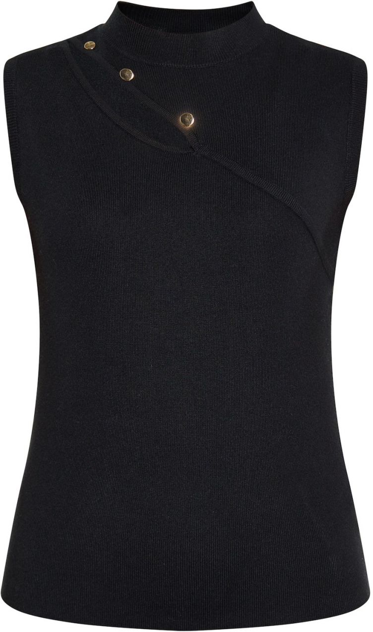 NAEMI Vyšívaný top  čierna