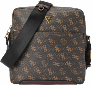 GUESS Taška cez rameno 'TORINO TOP ZIP CROSSBODY FLAT'  hnedá / gaštanová