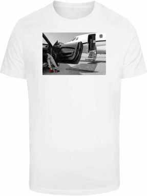 Mister Tee Tričko 'Private Jet Legs'  sivá / čierna / biela