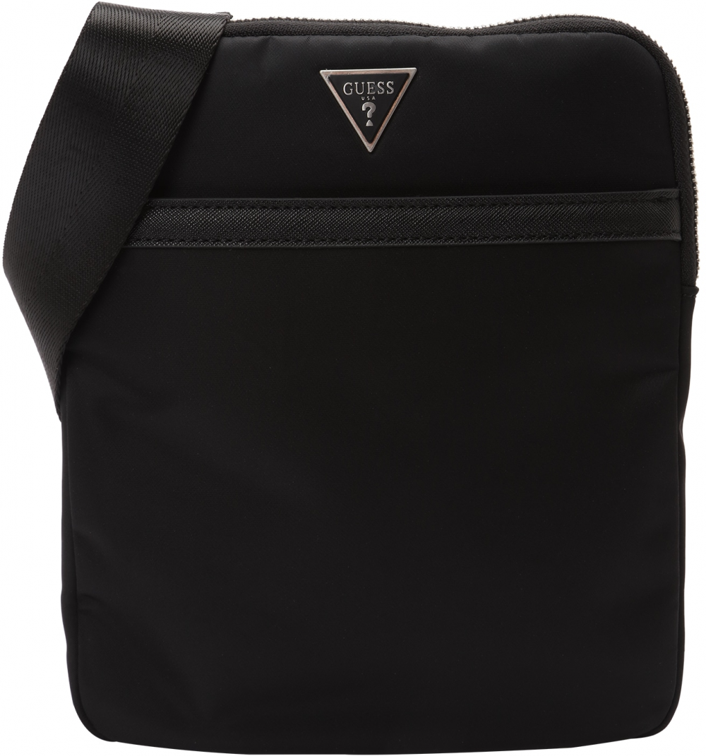 GUESS Taška cez rameno 'MILANO CROSSBODY FLAT'  čierna