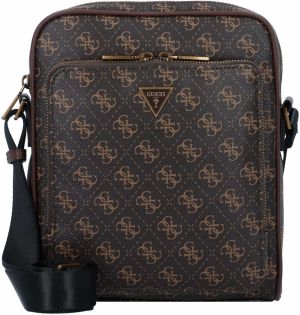 GUESS Taška cez rameno 'MILANO CROSSBODY POCKET M'  svetlohnedá / tmavohnedá