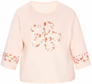 SANIKA Mikina  krémová / mätová / červená / biela