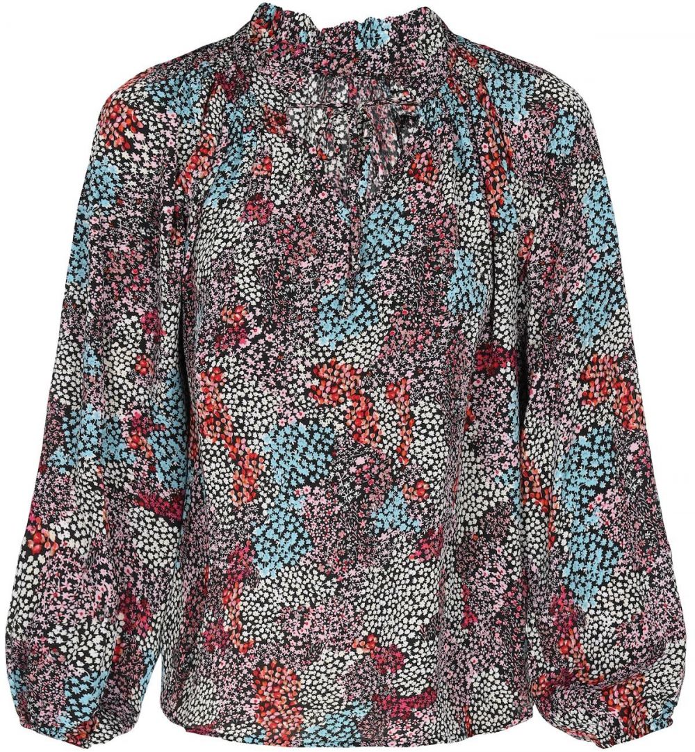NALLY Blúzka 'Fashion Look'  nebesky modrá / staroružová / tmavočervená / čierna