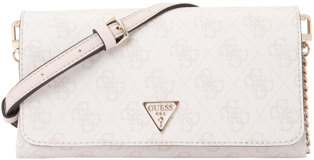 GUESS Listová kabelka 'NOELLE II XBODY FLAP ORGANIZER'  telová / zlatá / biela