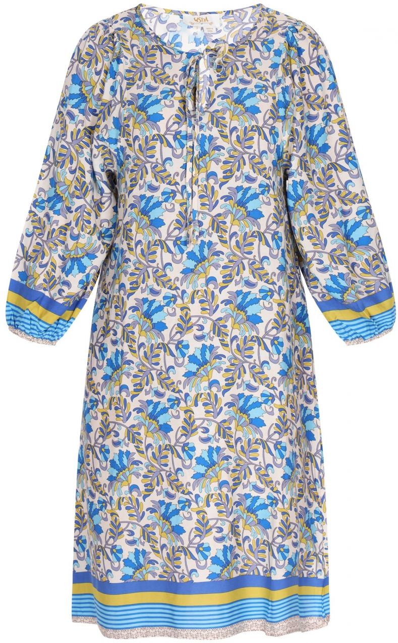 Gaya Šaty 'Boho'  modrá / svetlomodrá / žltá / šedobiela