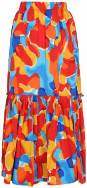 ebeeza Sukňa 'Fashion Look'  svetlomodrá / zlatá žltá / oranžovo červená / biela