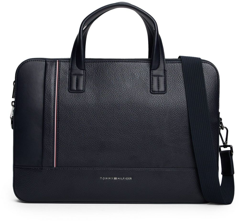 TOMMY HILFIGER Taška na notebook  tmavomodrá / červená / biela