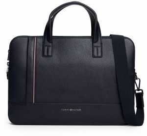 TOMMY HILFIGER Taška na notebook  tmavomodrá / červená / biela