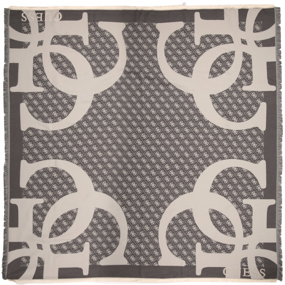 GUESS Šatka 'JACQUARD KEFIAH 135X135'  béžová / čierna